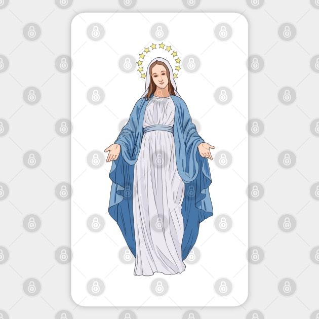 Virgin Mary Sticker by gin3art